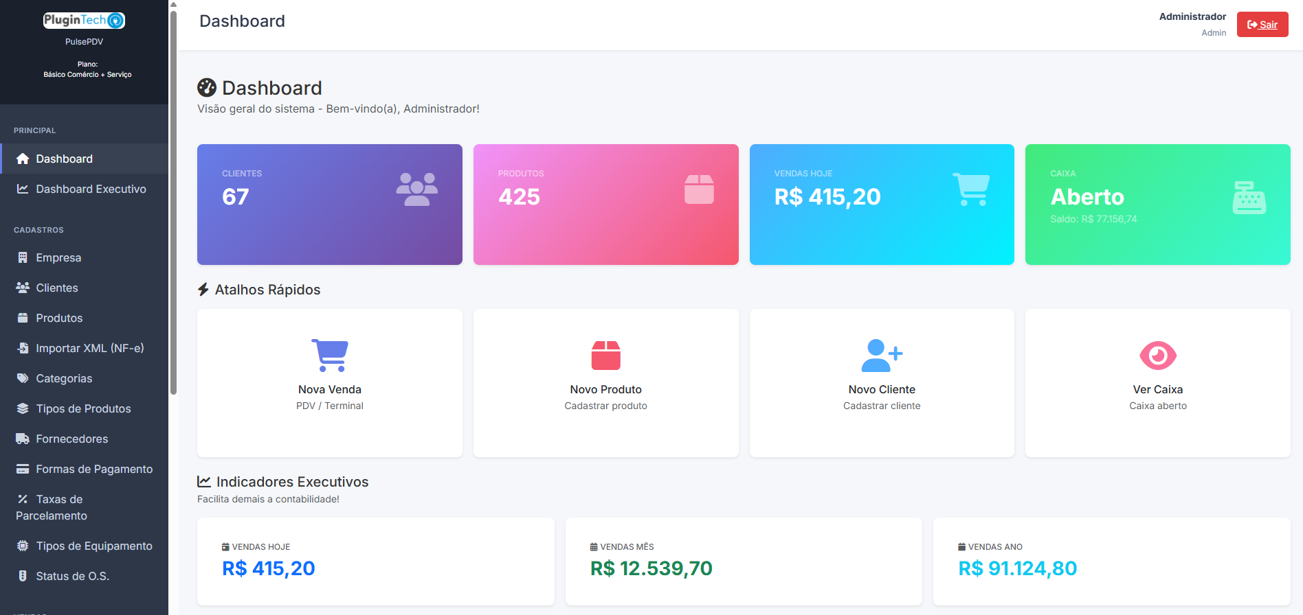Dashboard PulsePDV